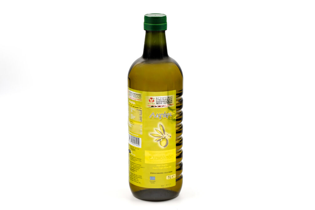 Εξαιρετικό παρθένο ελαιόλαδο — PET 1 L — PET πλαστικό · Πράσινη ετικέτα